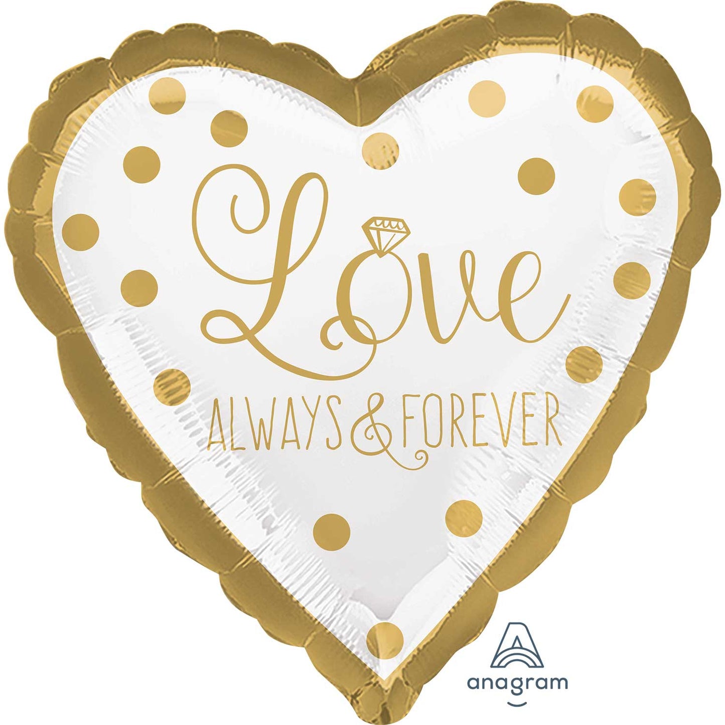 Gold Wedding Balloon - 18" Foil