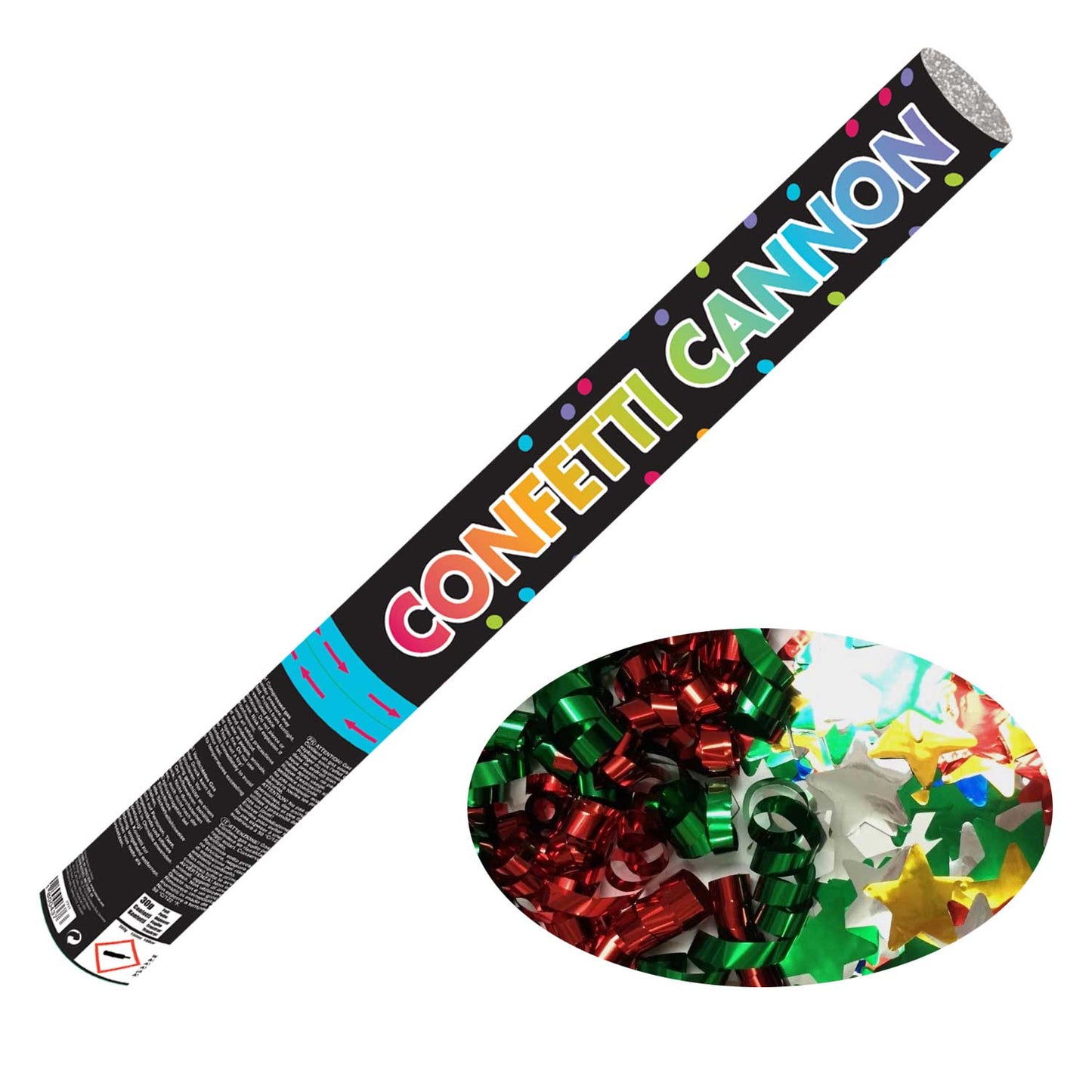Confetti Cannons Multi Colour 58cm - 1 PC