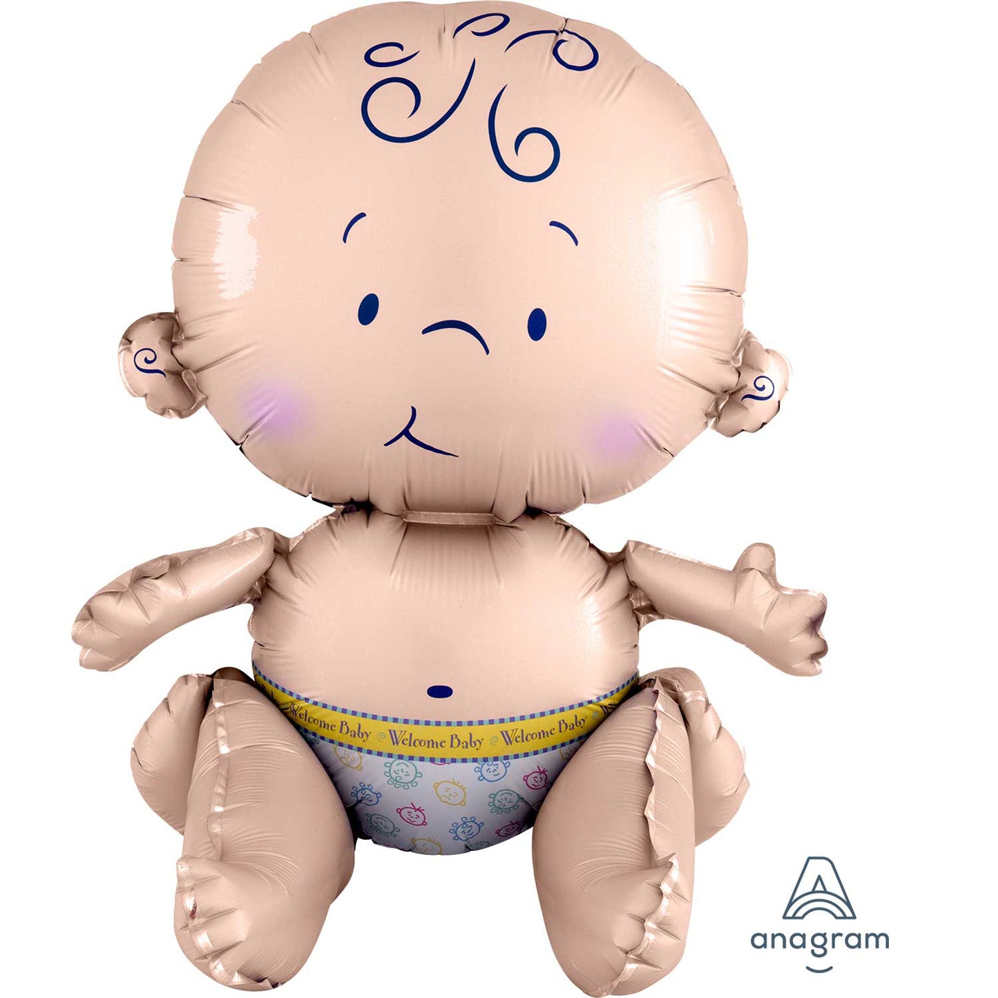 Sitting Baby Multi Balloon - Foil