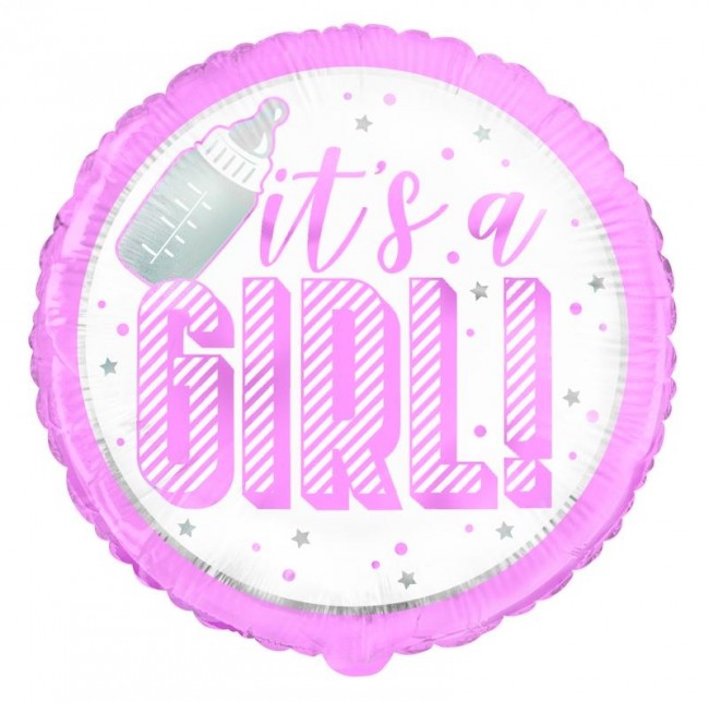 Its a Girl round Balloon - 18" Foil