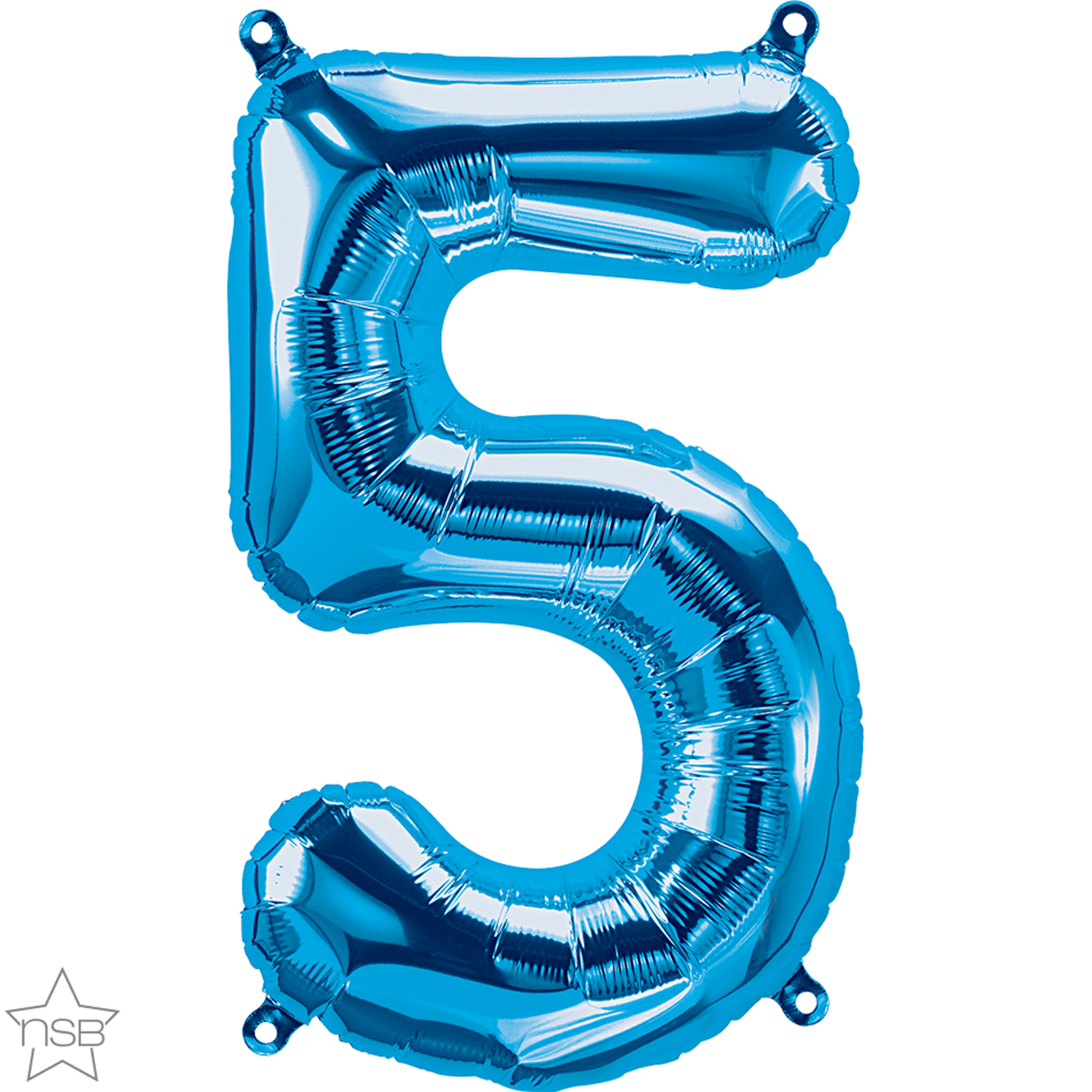 Blue Number 5 Balloon - 16" Foil