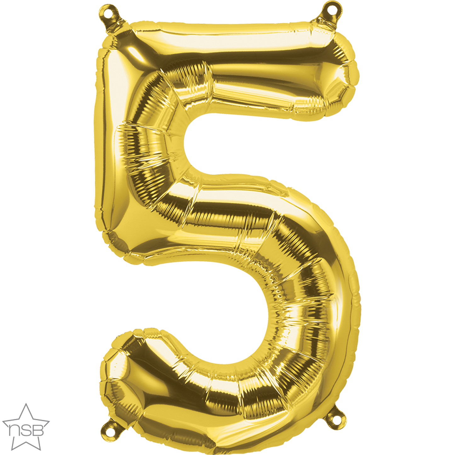 Gold Number 5 Balloon - 16" Foil