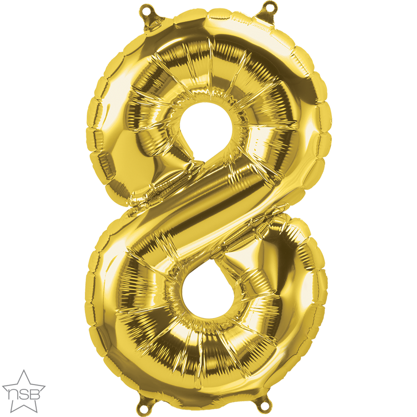 Gold Number 8 Balloon - 16" Foil