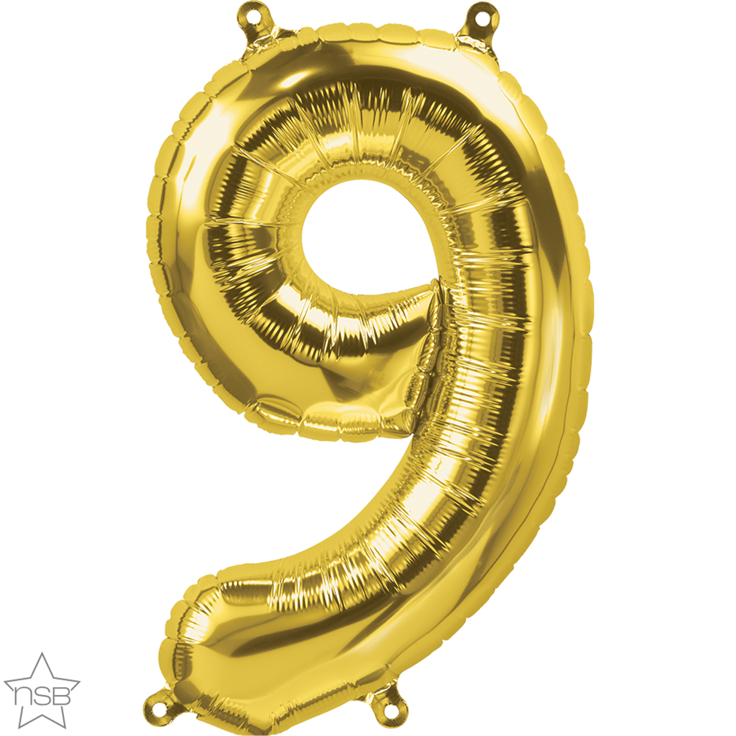 Gold Number 9 Balloon - 16" Foil