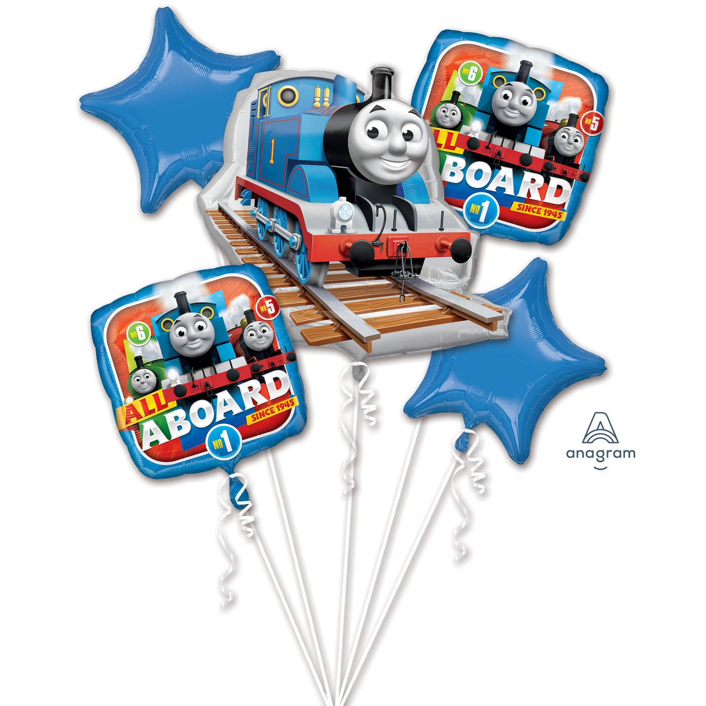 Thomas The Tank Engine Balloon Bouquet - Foil 5 pieces