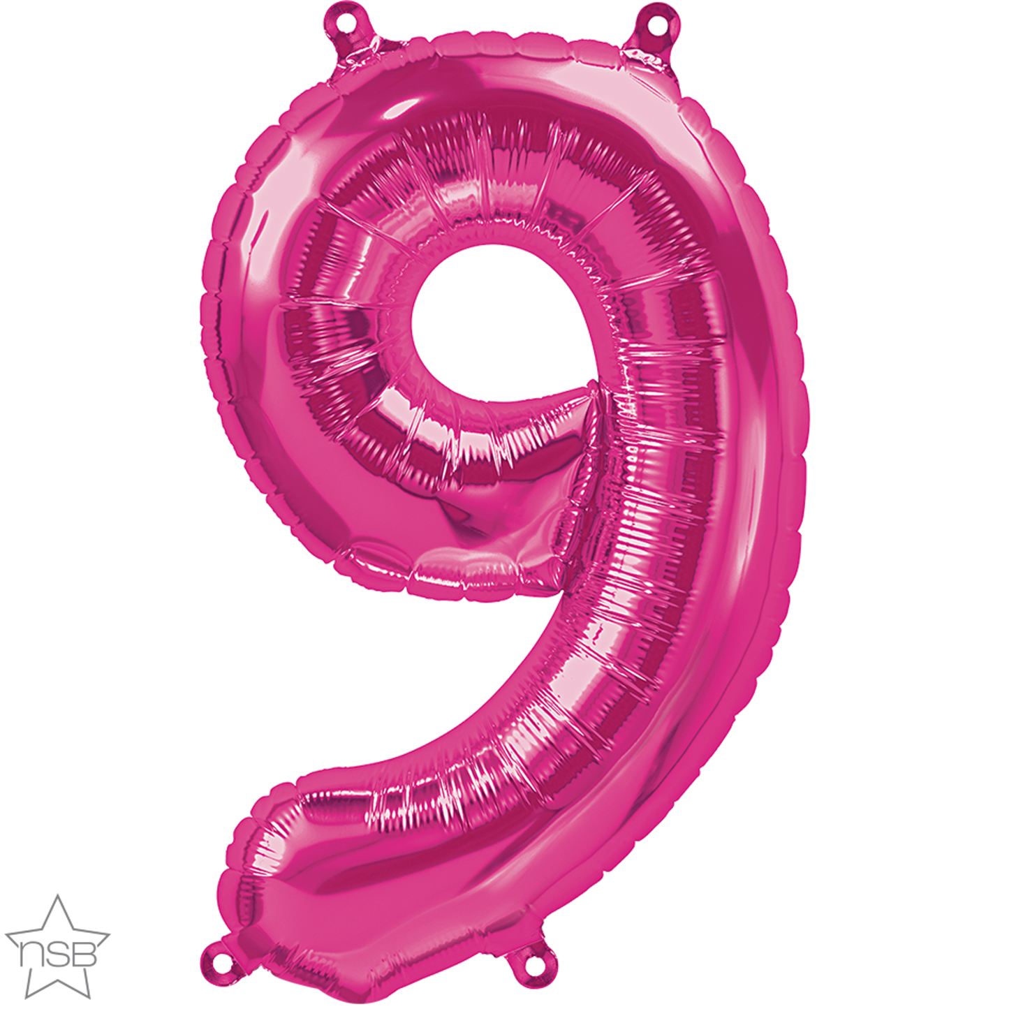 Magenta Number 9 16 Balloon - 16" Foil
