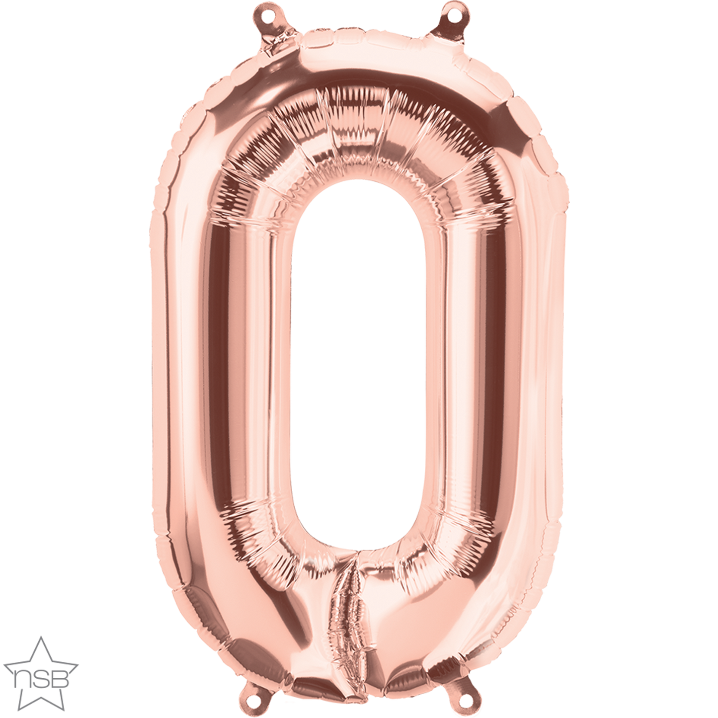 Rose Gold Number 0 Balloon - 16" Foil