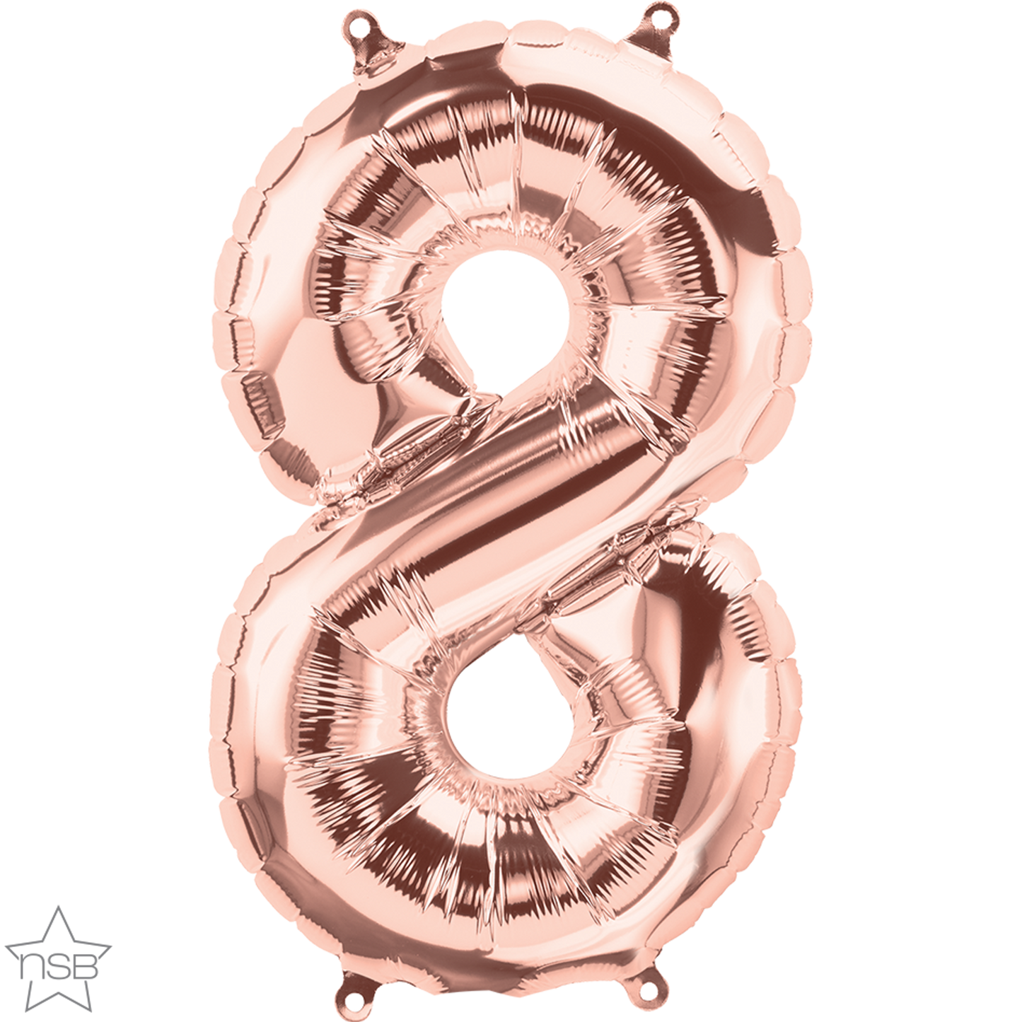 Rose Gold Number 8 Balloon - 16" Foil