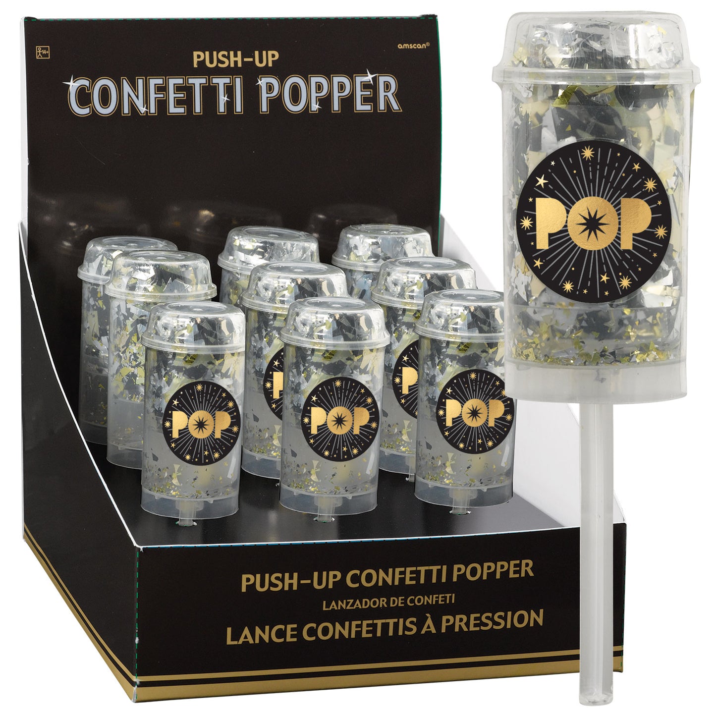 Push Pop Confetti Poppers - 1 PC
