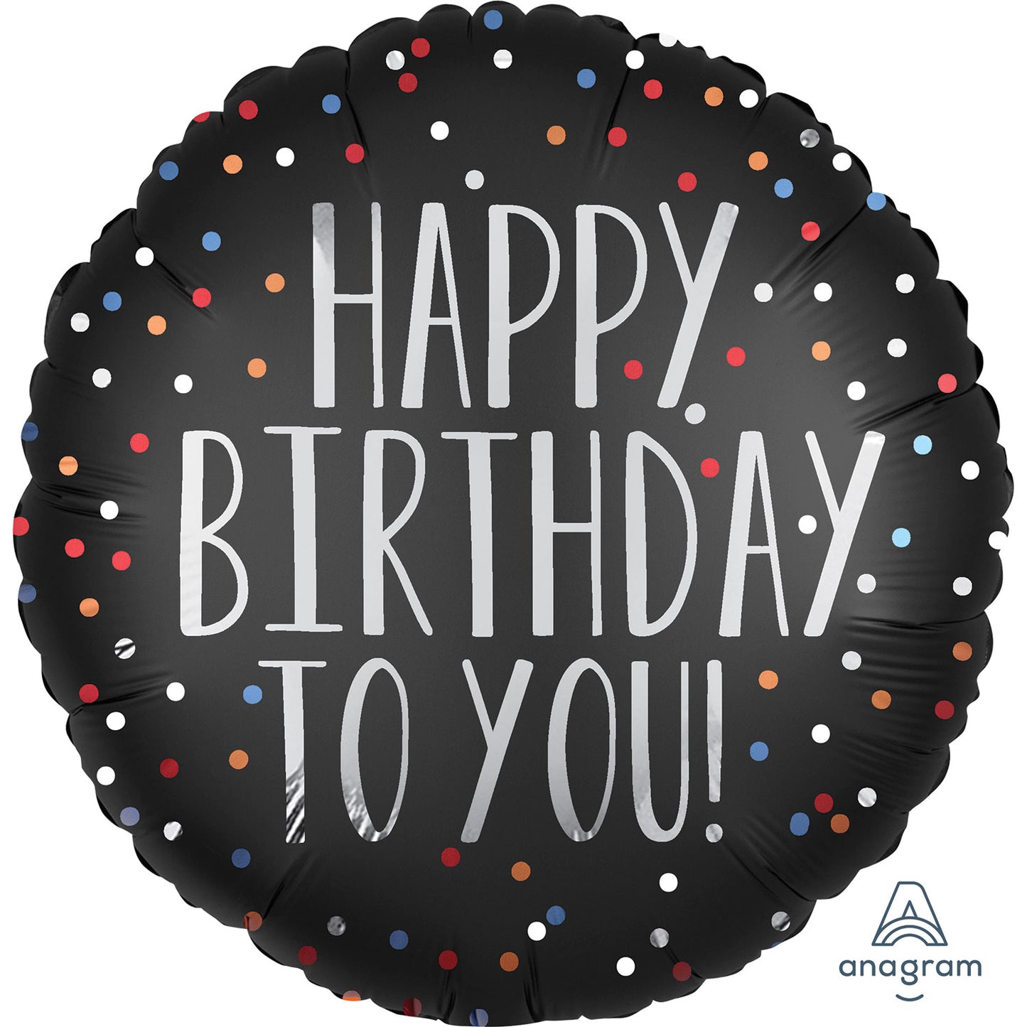 Happy Birthday To You Satin Dots Foil Balloons - Foil 18"