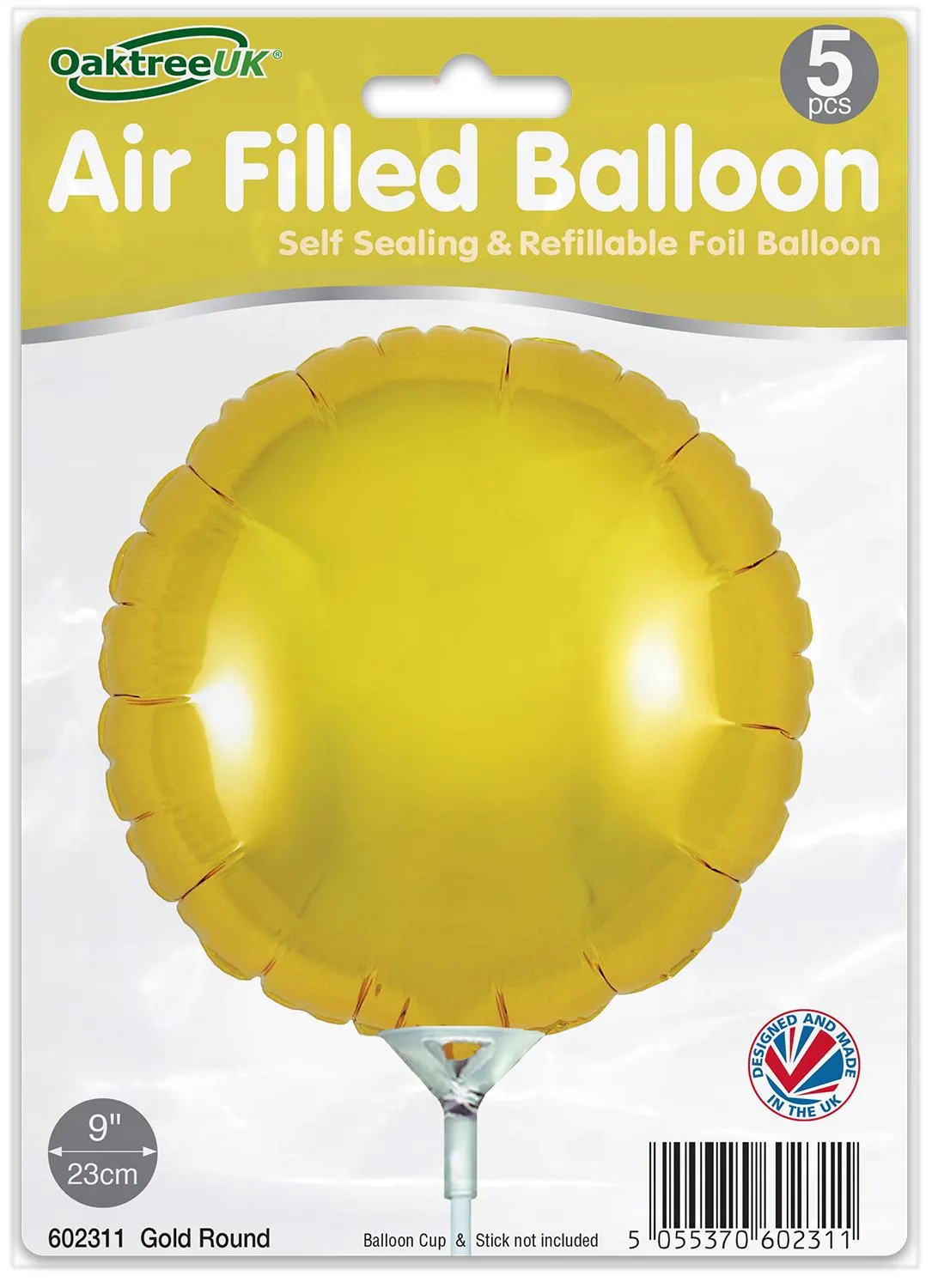 Gold Round 9" Packaged Self Sealing x 5pcs