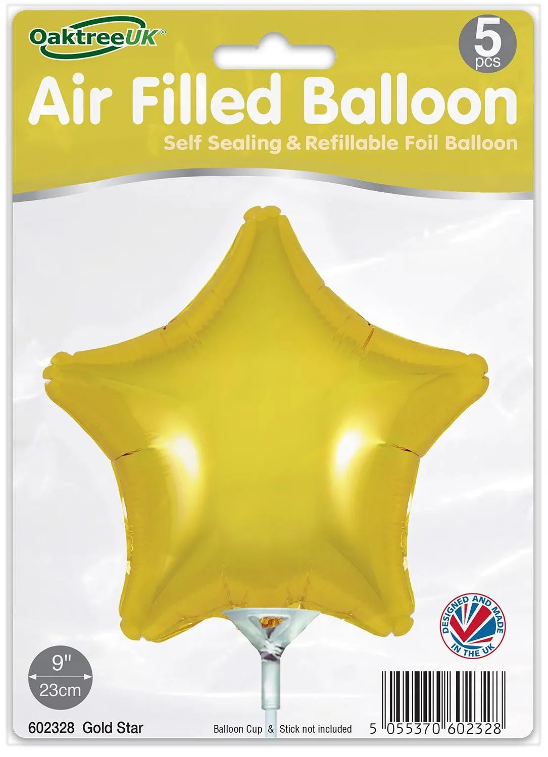 Gold Star 9" Packaged x 5pcs
