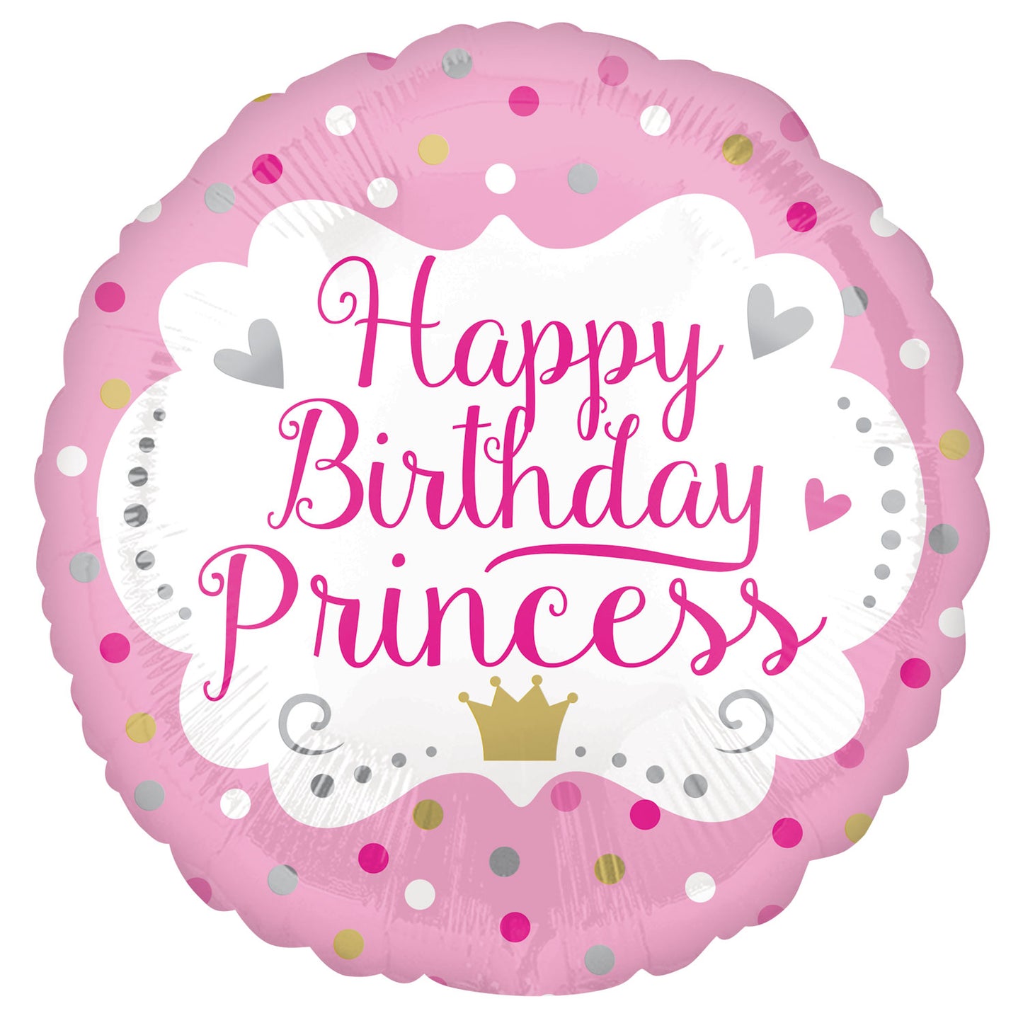 Happy Birthday Princess Balloon - 18" Foil