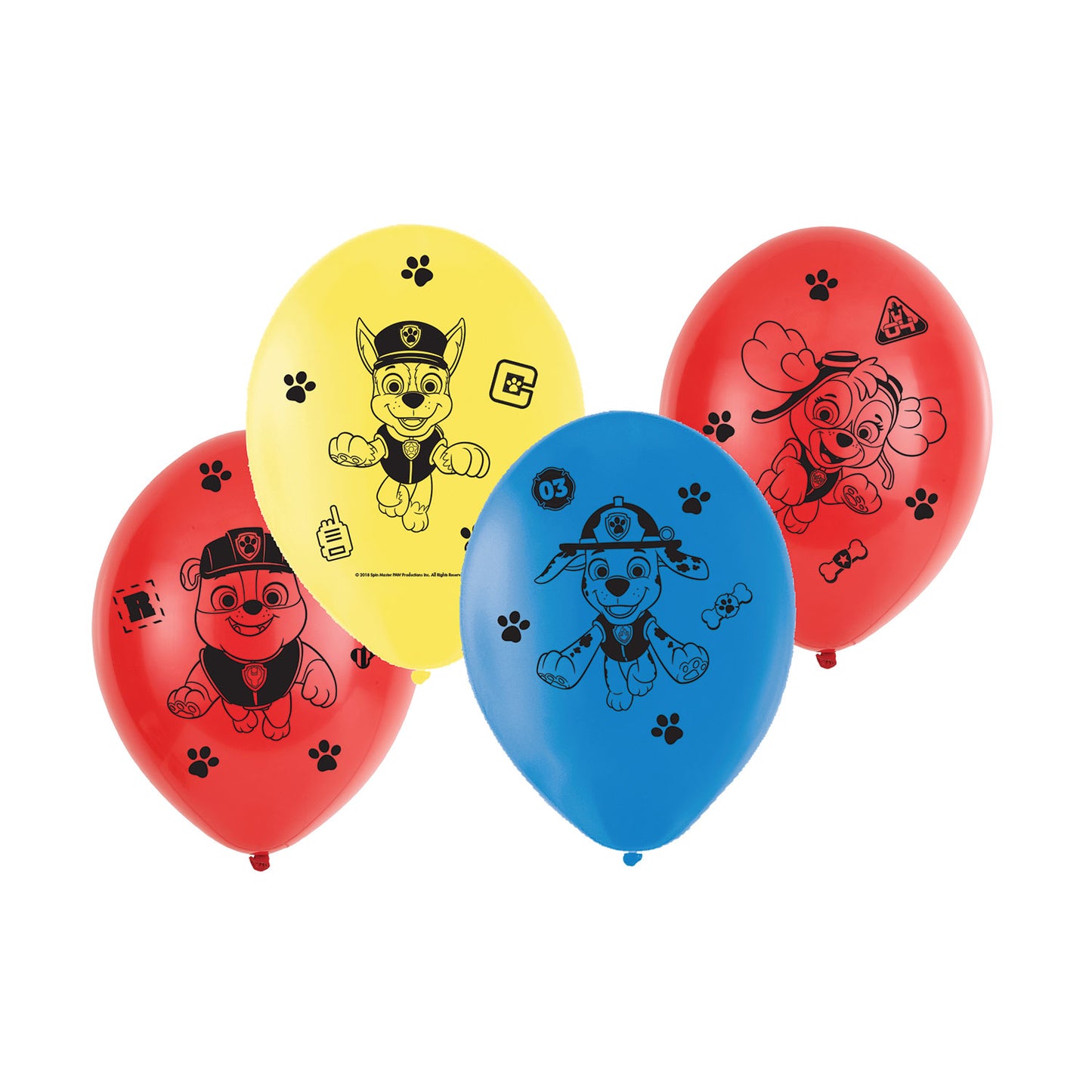 Paw Patrol 4 Sided Latex Balloons - 11" Latex