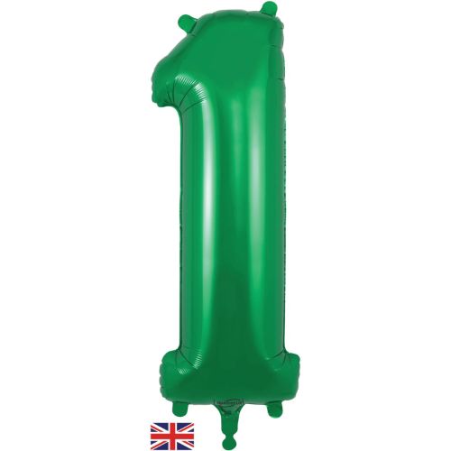 Green Number 1 Balloon - 34" Foil