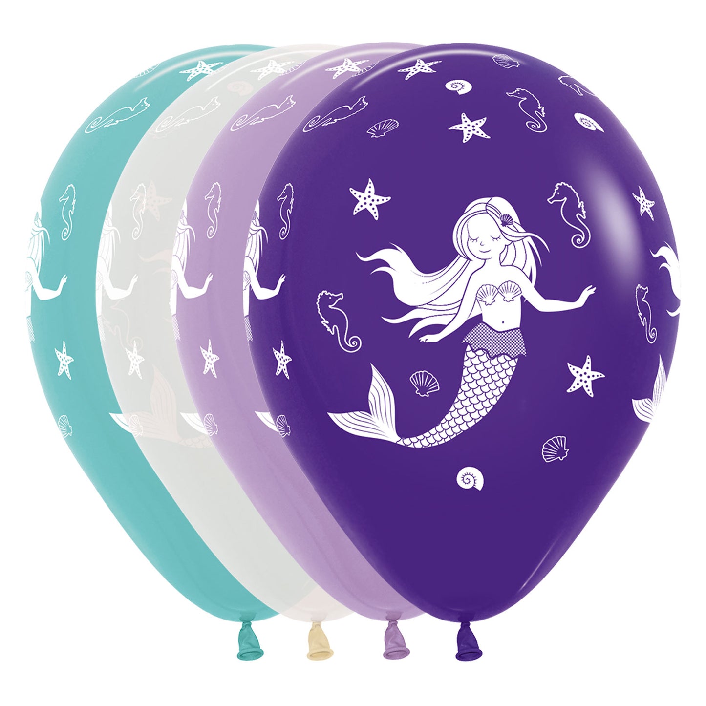 Mermaid Assorted Balloons - 12" Latex (25ct)