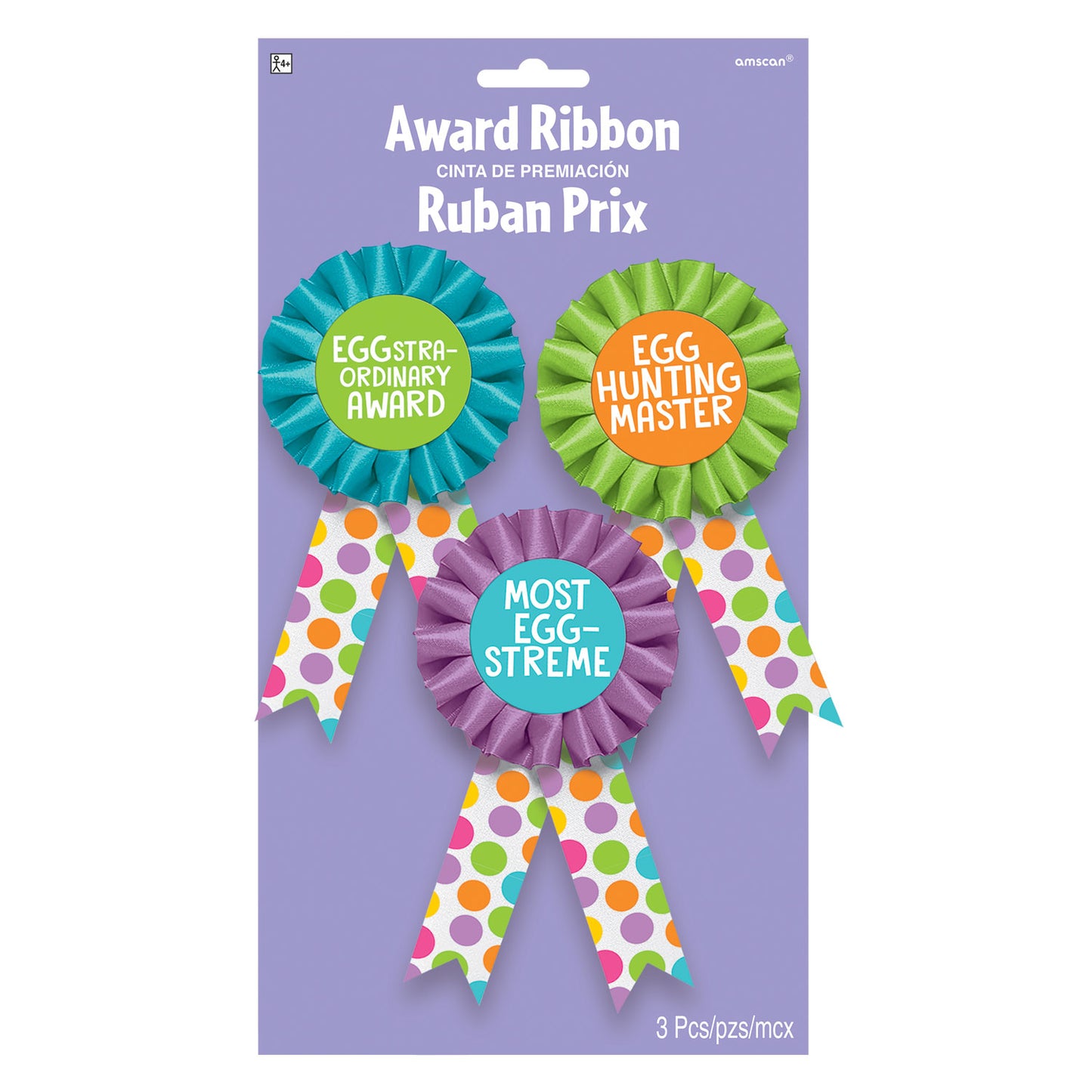 Egg Hunt Ribbon Award 15cm - 3 PC