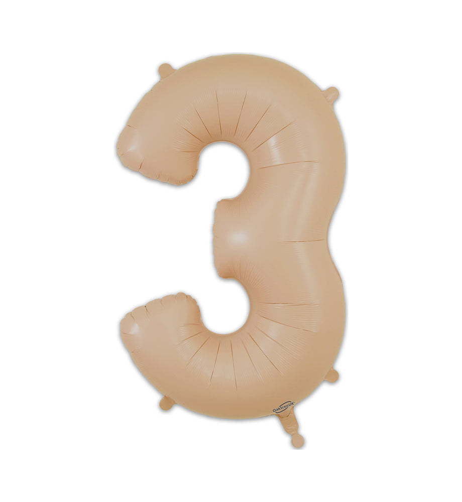 Nude Number 3 Balloon - 34" Foil