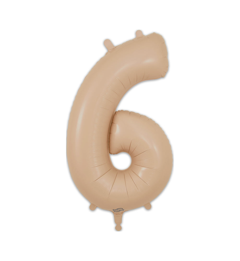 Nude Number 6 Balloon - 34" Foil