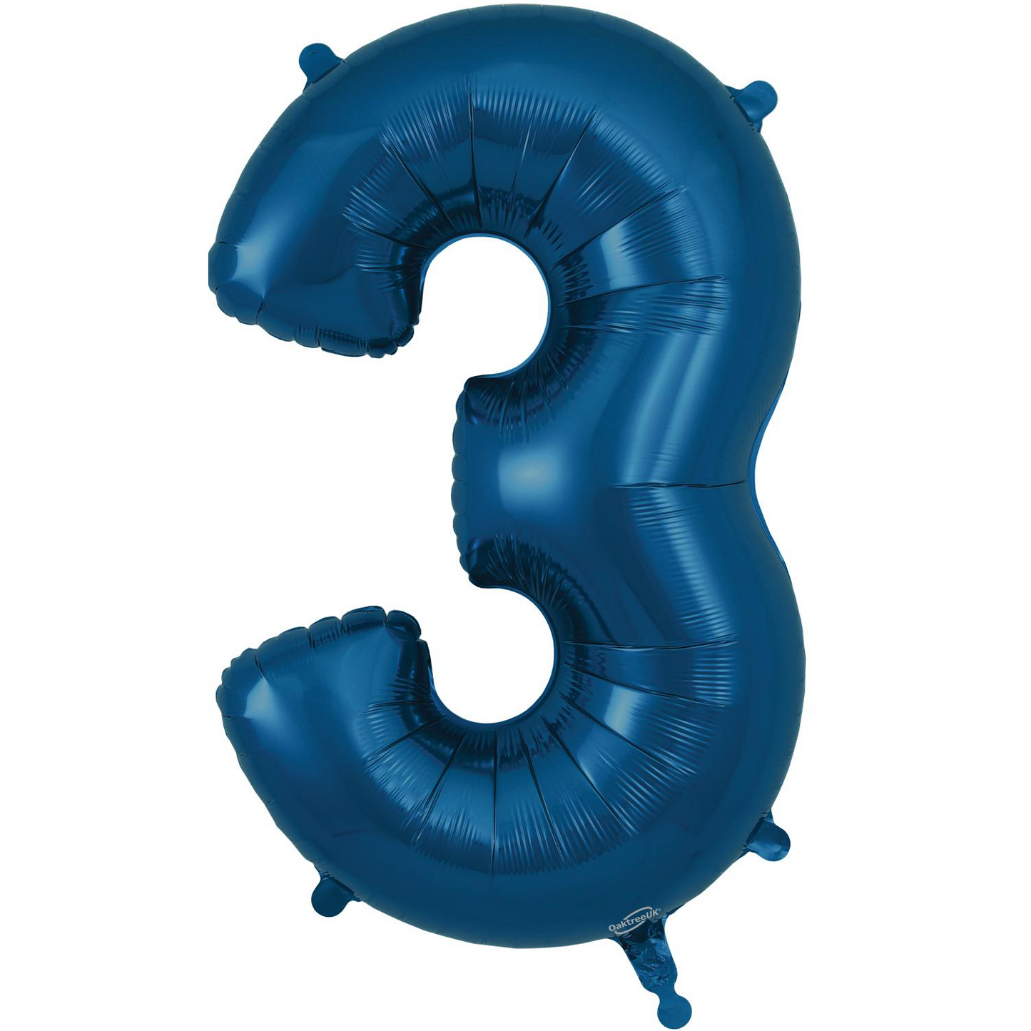 Navy Blue Number 3 Balloon - 34" Foil