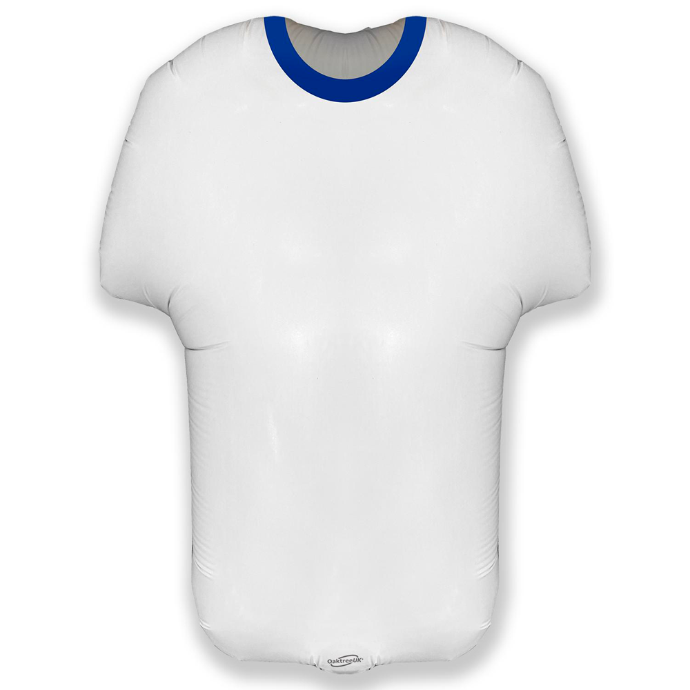 Sports Shirt White/Blue Metallic Shape - 24" Foil