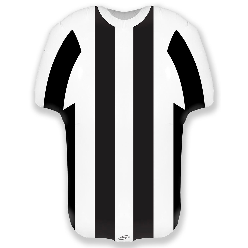 Sports Shirt Black White Stripe Metallic Shape - 24" Foil