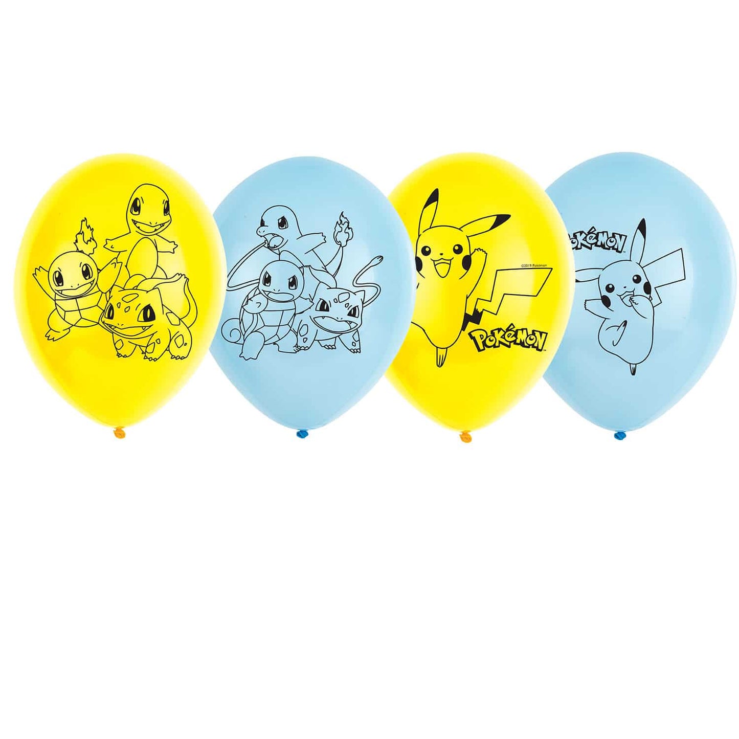 Amscan Pokemon 4 Sided Balloons - 11" Latex (6ct)