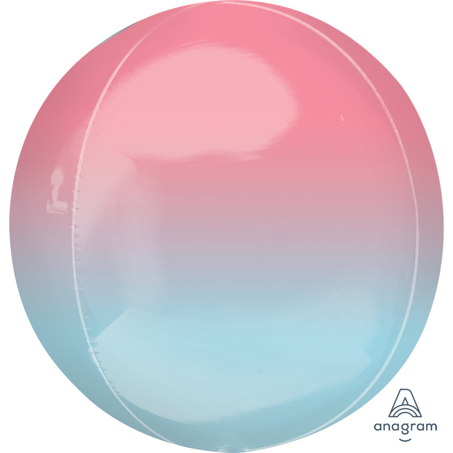 Ombre Pink & Blue Pastel Orbz UnPackaged (3ct) -Foil 15"/38cm w x 16"/40cm h