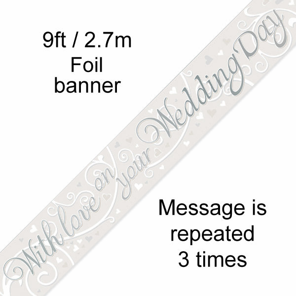 With Love On Your Wedding Day Banner - (6ct)