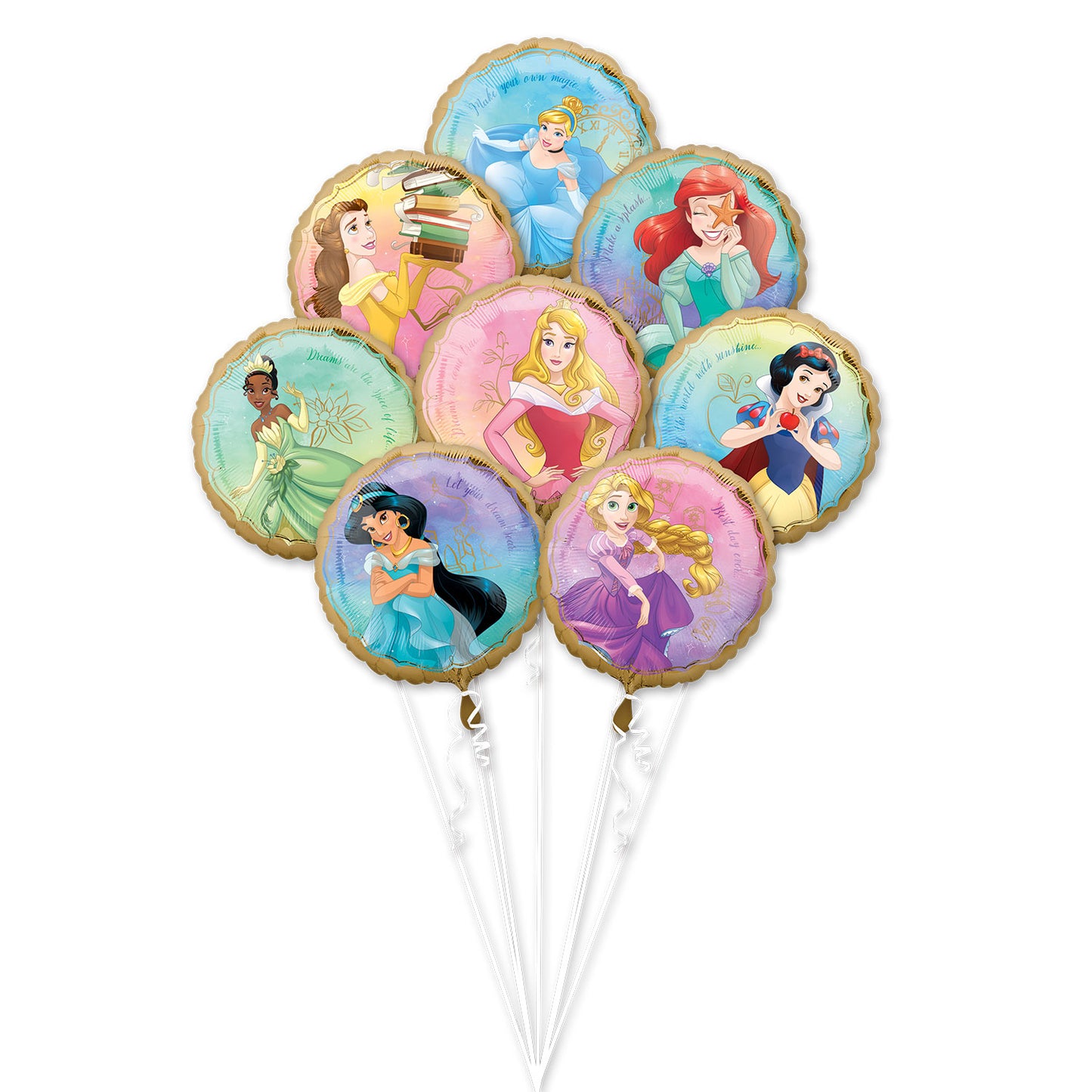 Princess Once Upon A Time Balloon Bouquet - Foil 8 X 18"