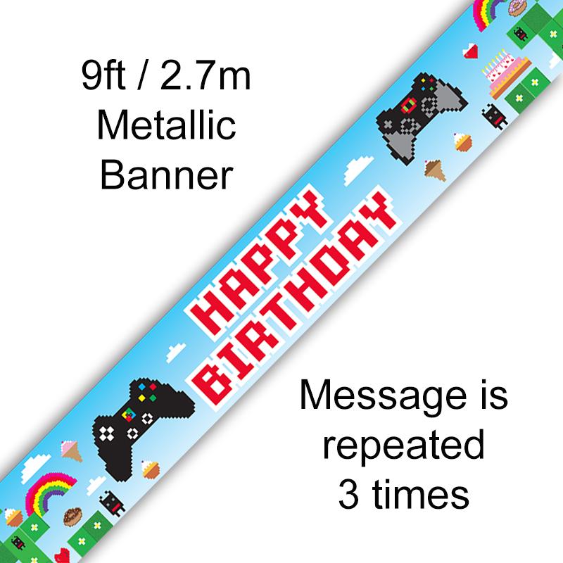Blox Game Birthday Holographic Banner - 9ft/2.7m (6ct)