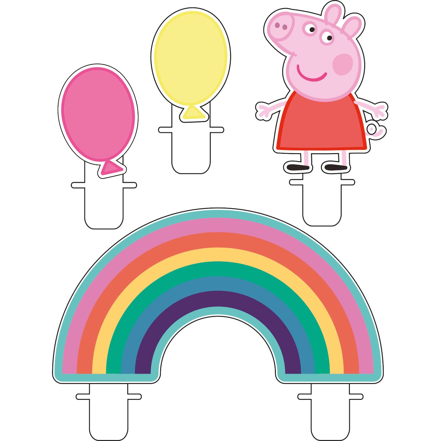 Peppa Pig Happy Birthday Candles - (4ct)
