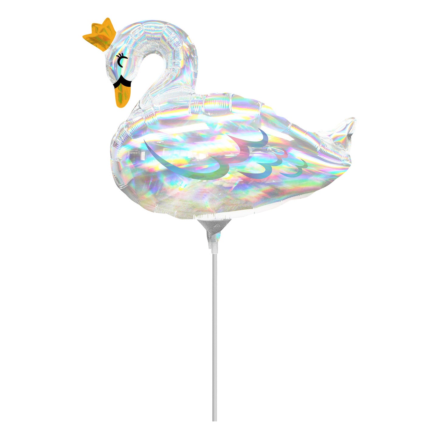 Pastel Swan Iridescent Mini Shape Balloon - Foil