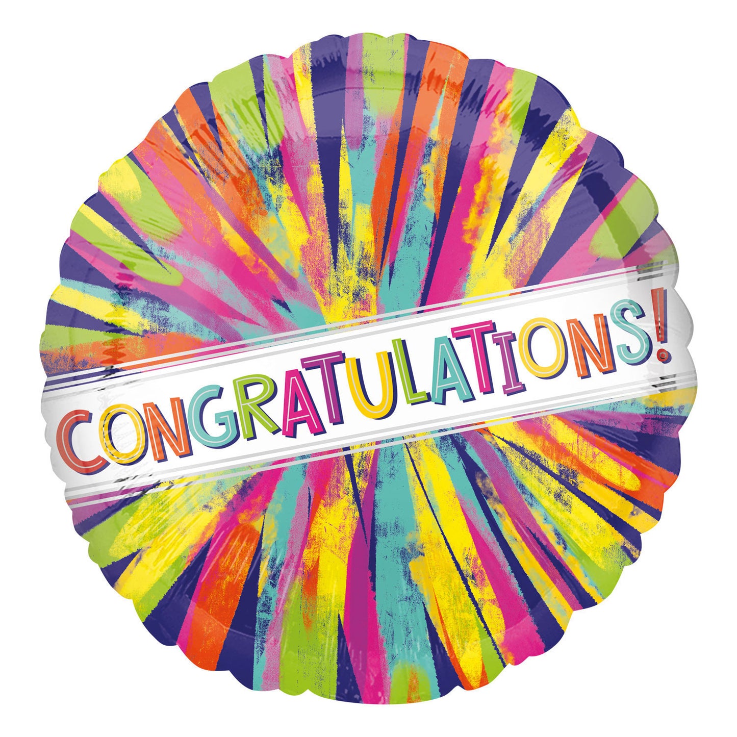Painterly Burst Congratulations! Balloon - 18" Foil