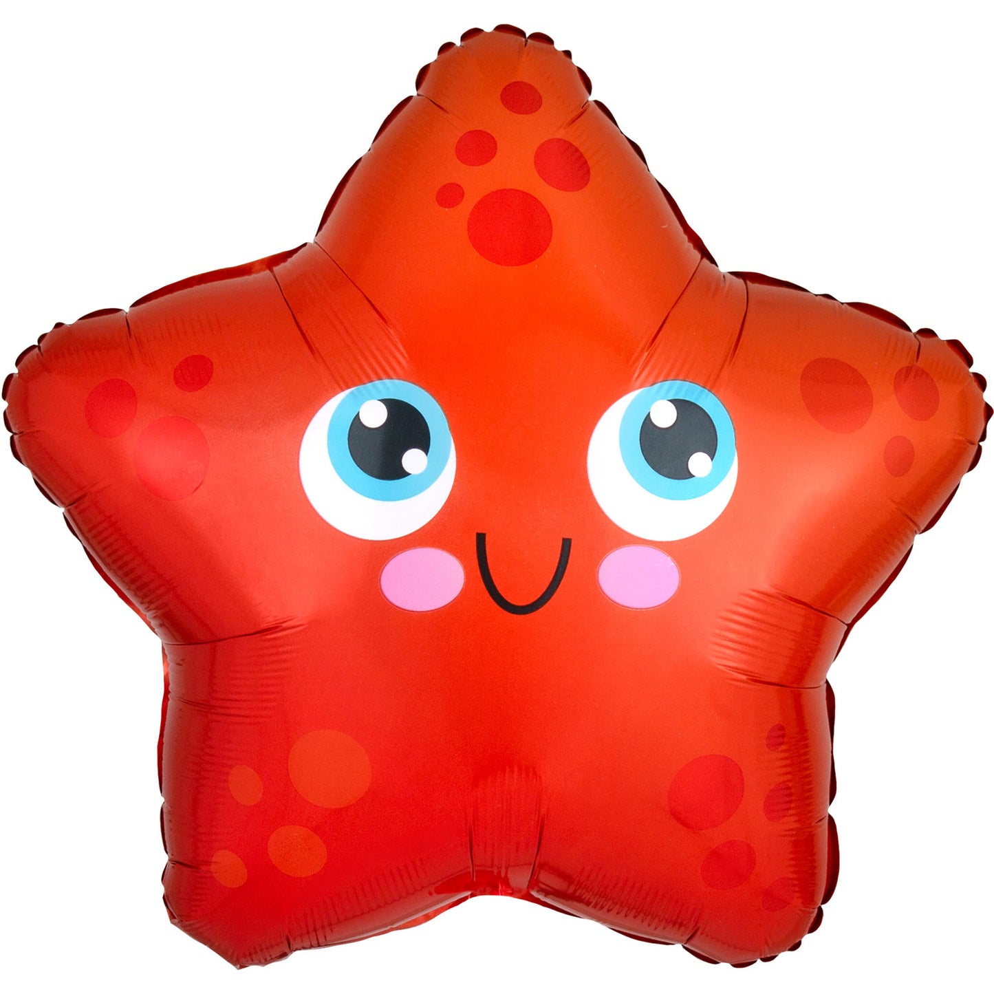 Starfish Standard Shape Balloons - foil 17"/43cm w x 16"/40cm