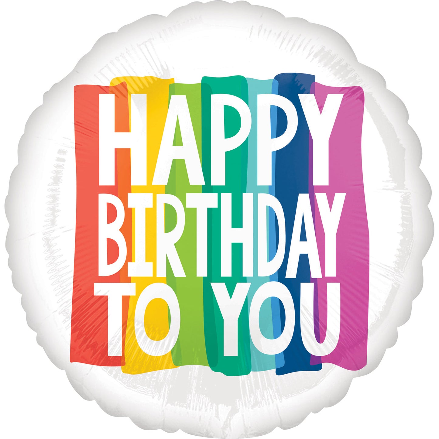 Rainbow Birthday Wishes Jumbo Balloon - 28" Foil