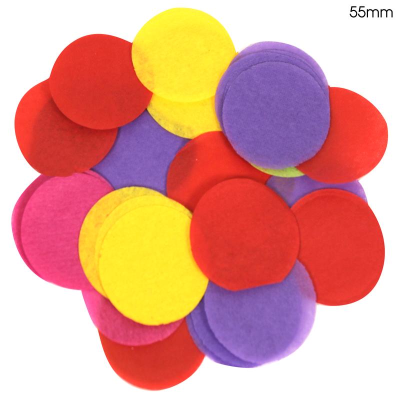 Multicoloured Circle Tissue Confetti 100gm - (55mm)