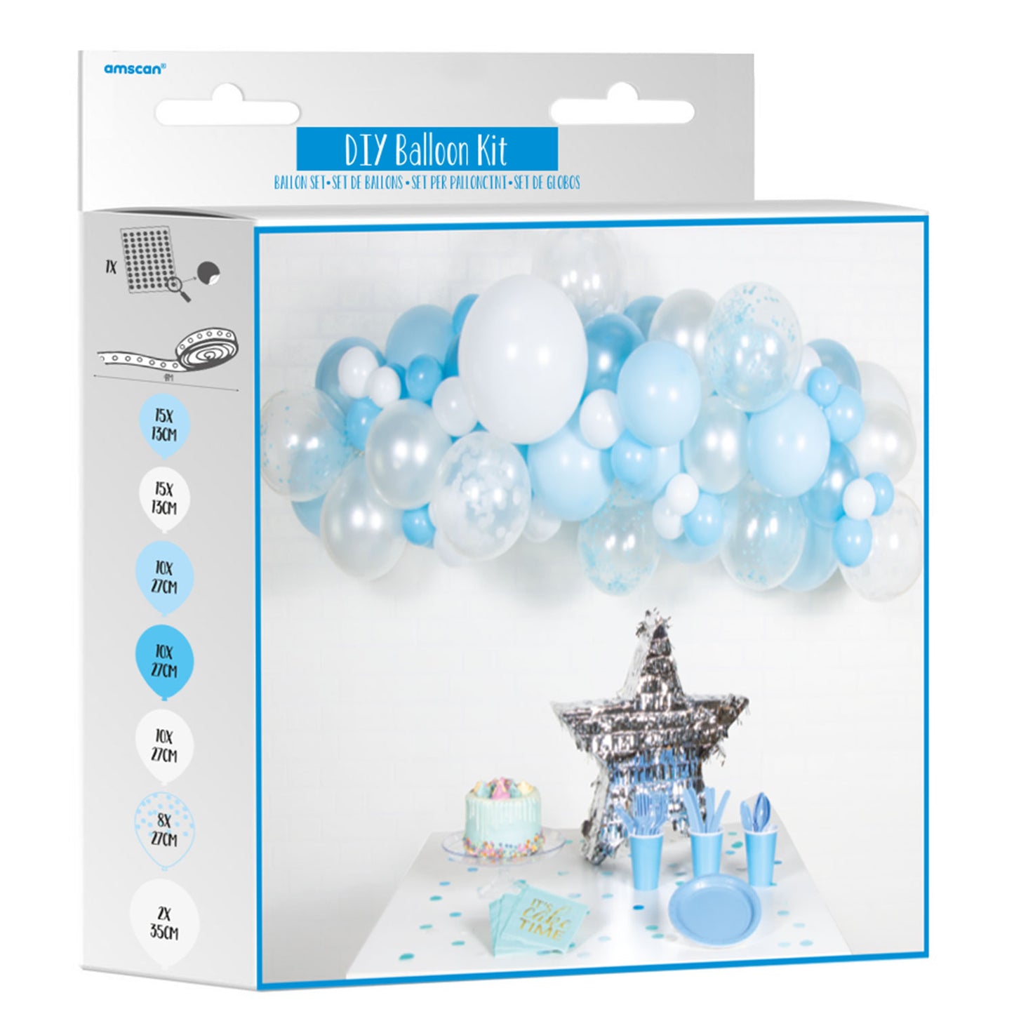 Blue Diy Garland Balloon Kit - ( Contains 70 Balloons)
