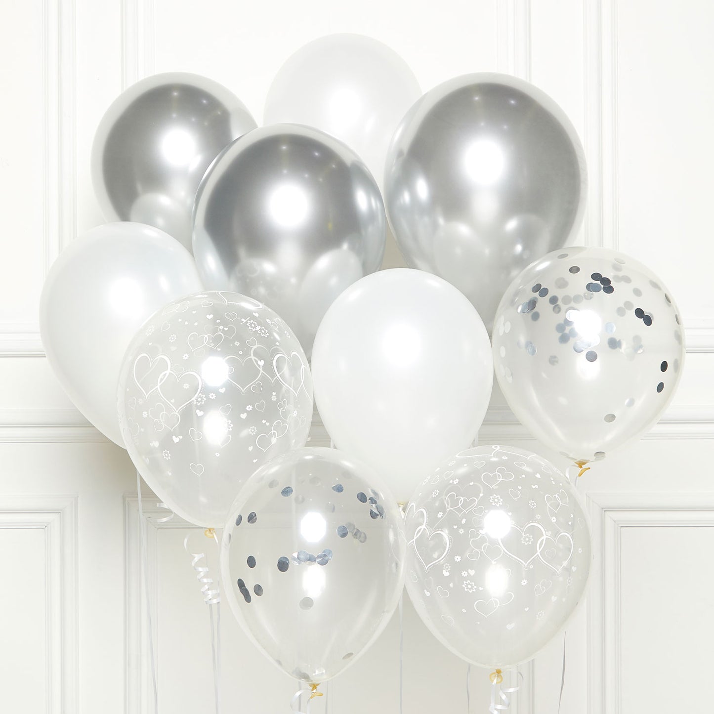 Silver DIY Latex Balloon Kits 11"/27cm - 1 PKG/10