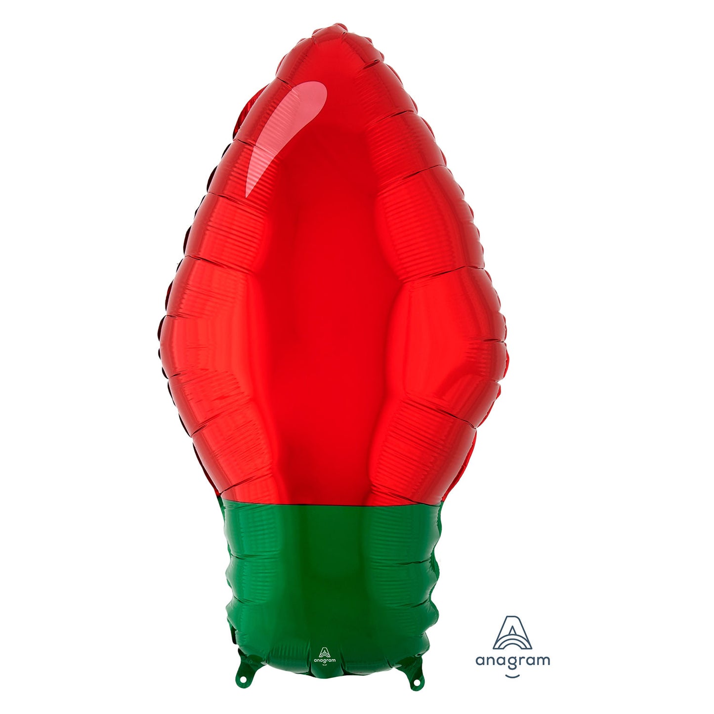 Red Christmas Light Bulb XL Junior Shape - Foil