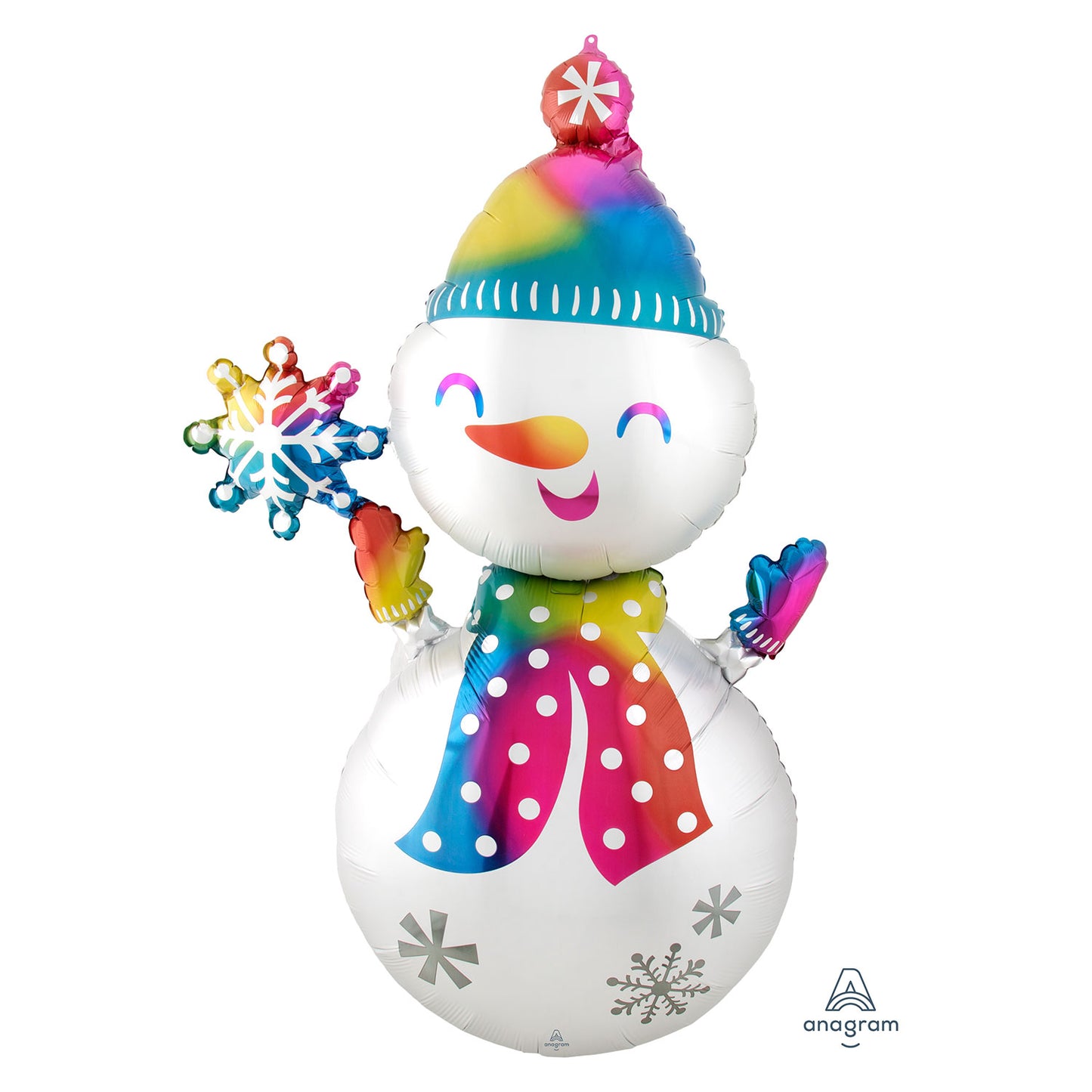 Satin Infused Snowman Foil Multi Balloons - 31"/78cm x 55"/139cm