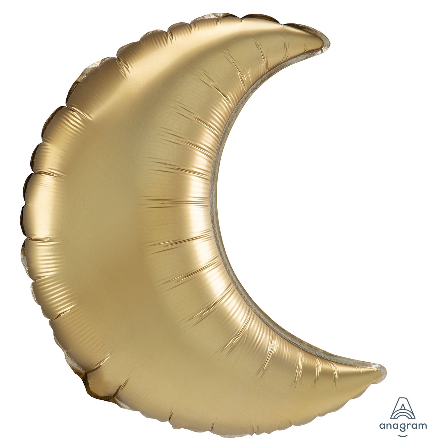 Gold Satin Luxe Crescent Supershape Balloon - 26"/53cm Foil (3ct)