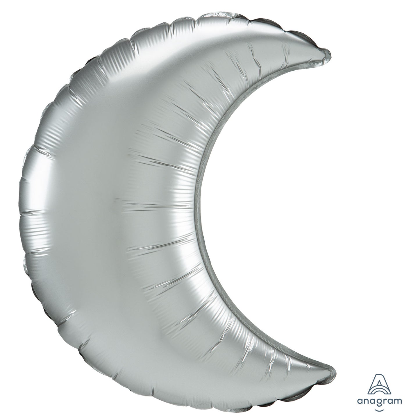 Platinum Satin Luxe Crescent Supershape Balloon - 26"/53cm Foil (3ct)