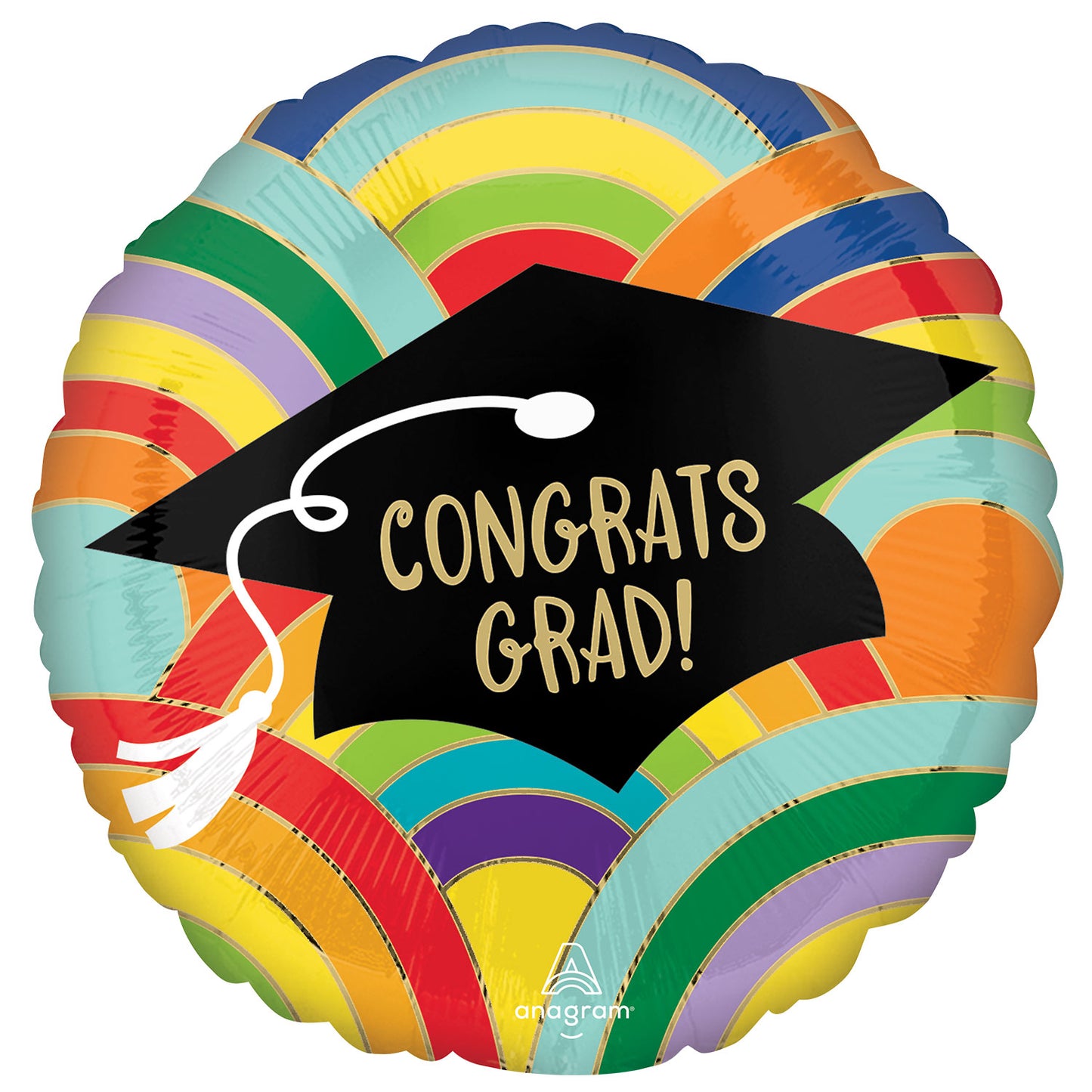 Grad Rainbows All Round Standard Balloon - 18" Foil