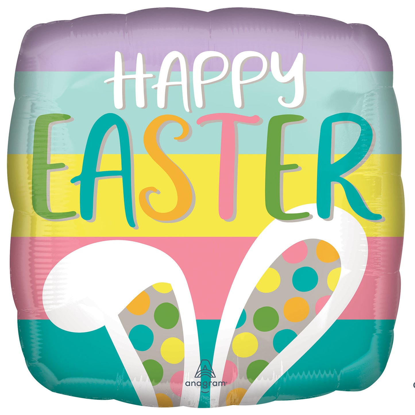 Happy Easter Bunny Ears Standard Balloon - Foil 18"