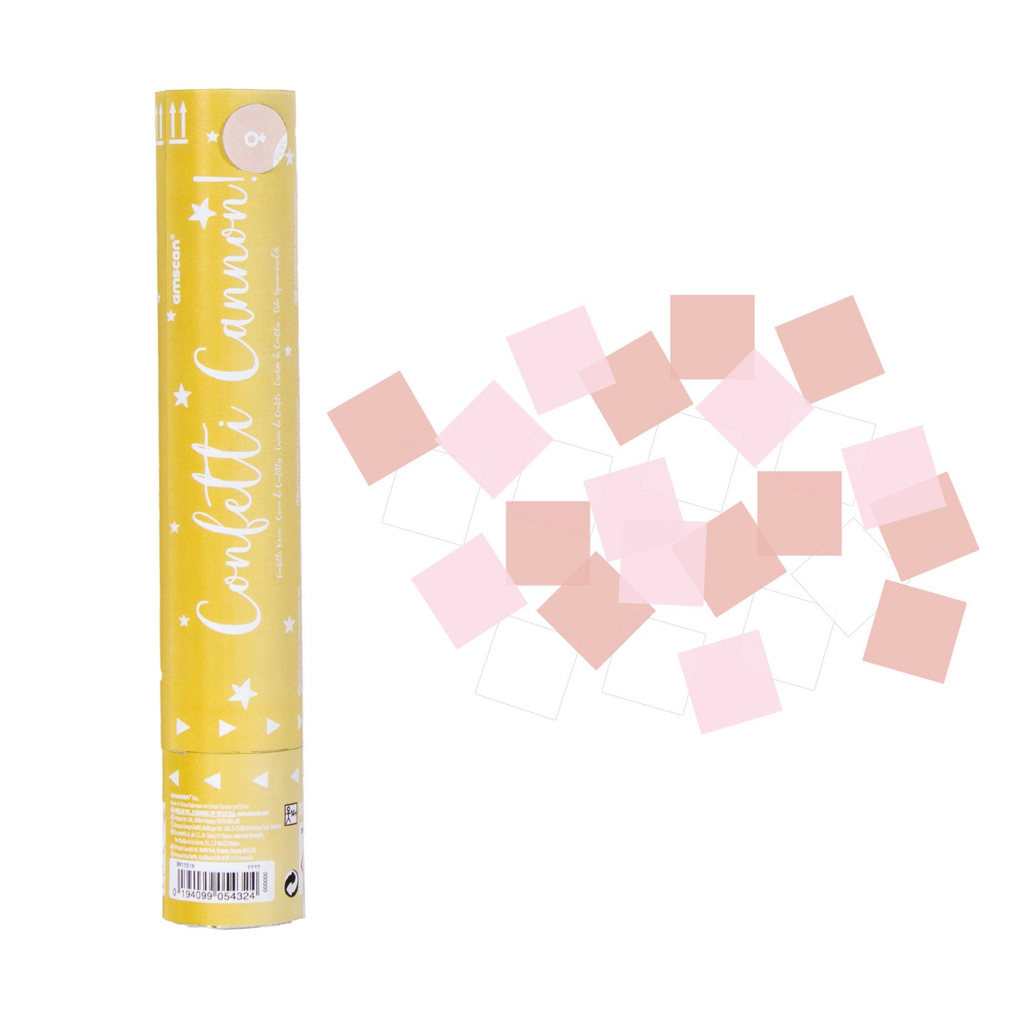 Confetti Cannons Pink 24cm - 1 PC