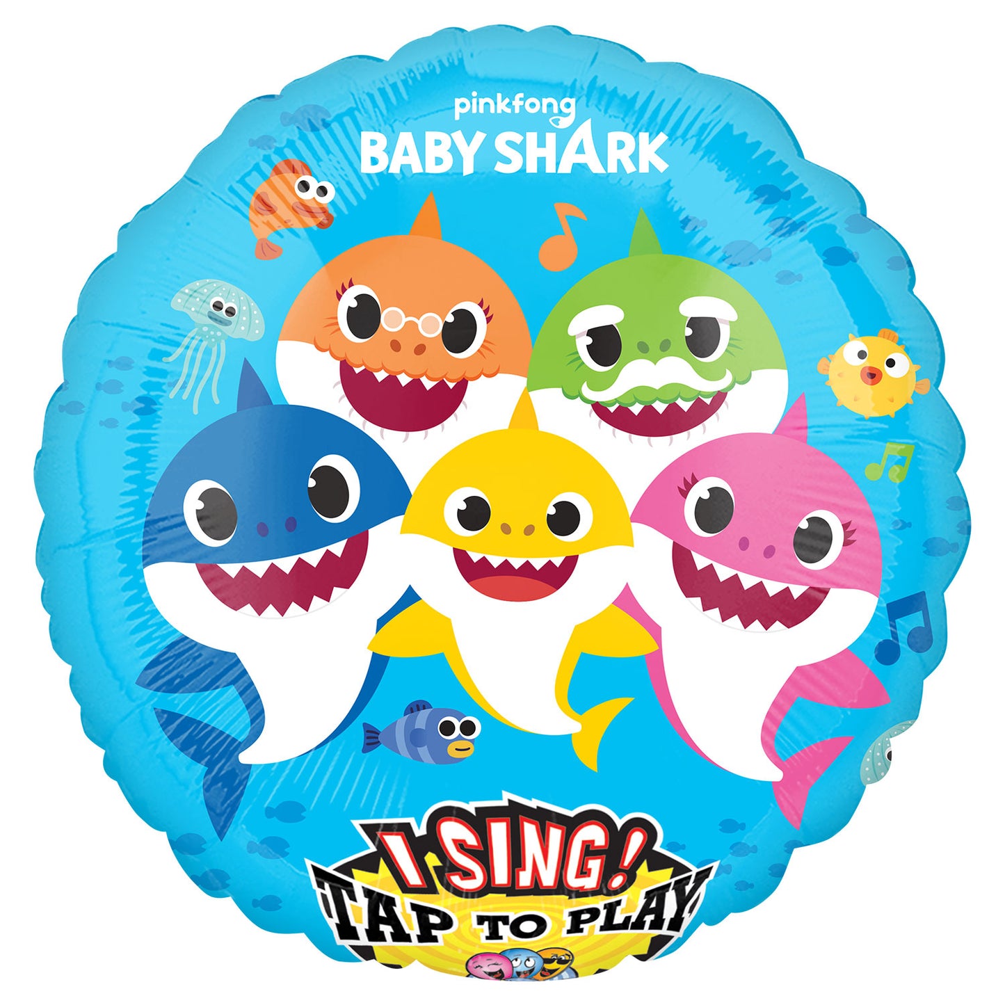 Baby Shark Sing-a-Tune Foil Balloons - Foil 28" / 71cm