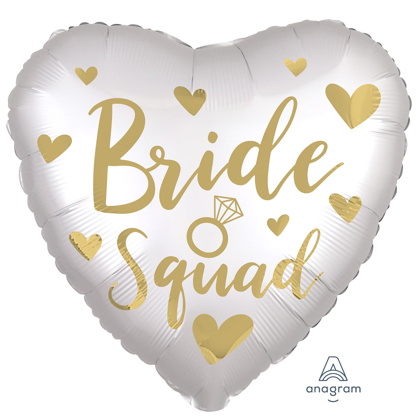 Satin Luxe Gold Bride Squad Balloon - Foil 18"