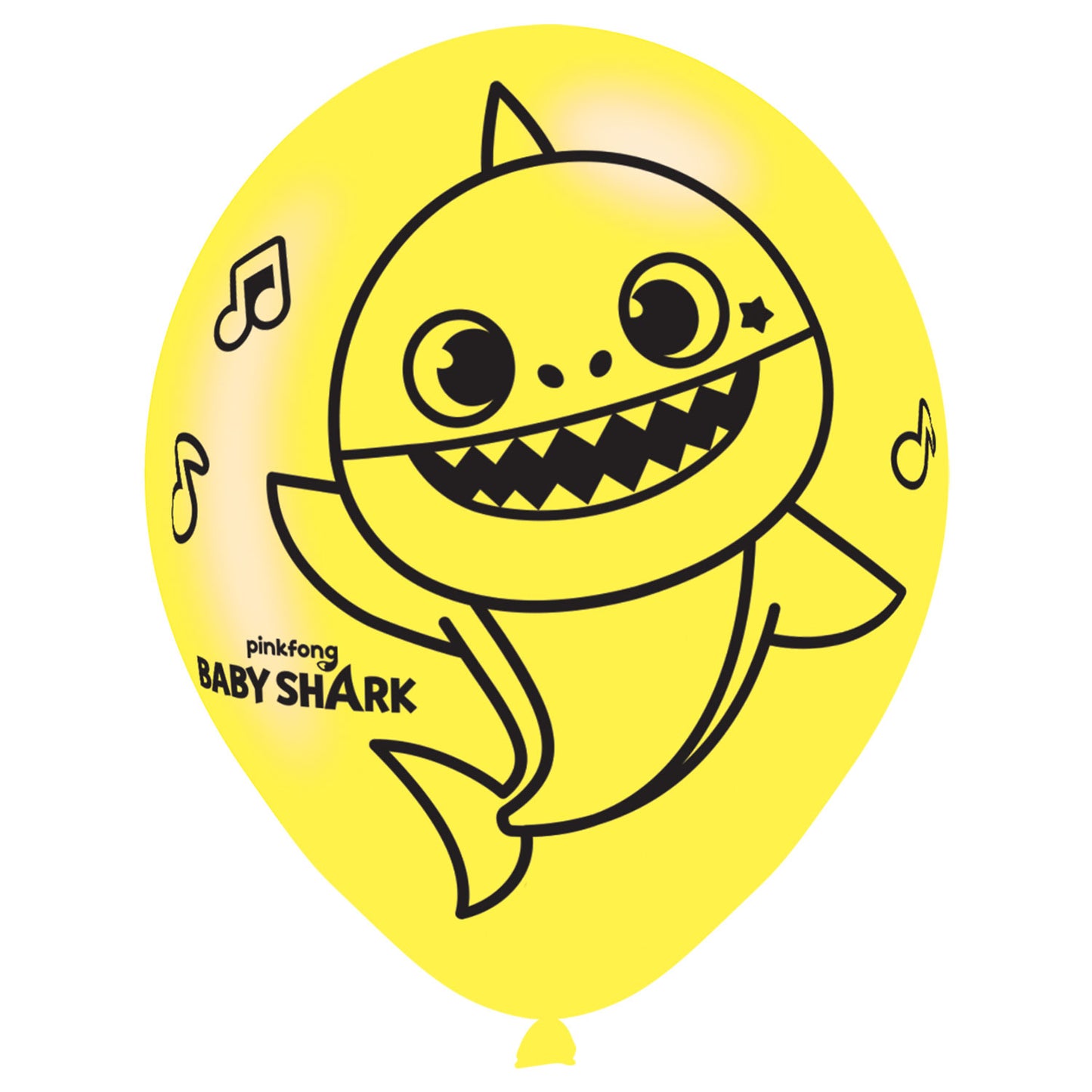 Baby Shark 4 Sided Print Balloons - 11" Latex (6ct)