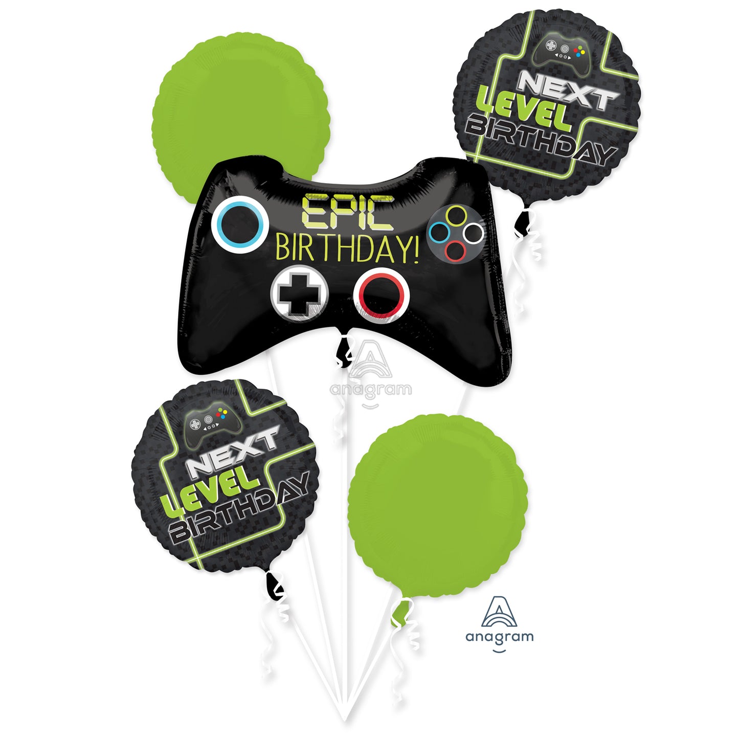 Level Up Birthday Foil Balloon Bouquets - Foil